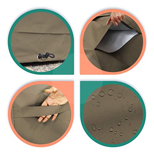 Covers & All Round Table Top Cover, 12 Oz Waterproof UV & Weather Resistant Patio Table Cover, Outdoor Table Cover for Patio Outdoor Furniture & Coffee Table (41" Dia x 4" H Inches, Beige) by Covers & All - Image 8
