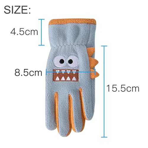 Kids Cold Weather Gloves Winter Full Fingers Polar fleece Gloves Warm Mitten Cartoon Gloves for Boys and Girls2