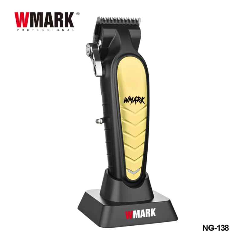 Image of WMARK NG-138 Premium Salon Series 8000-8500RPM 385 Double Ball Motor Zero Gapped Hair Clipper High Precision Fade Blade with DLC Process 2500mAh Battery USB Charging & Stand 180-Min Runtime, Model 1