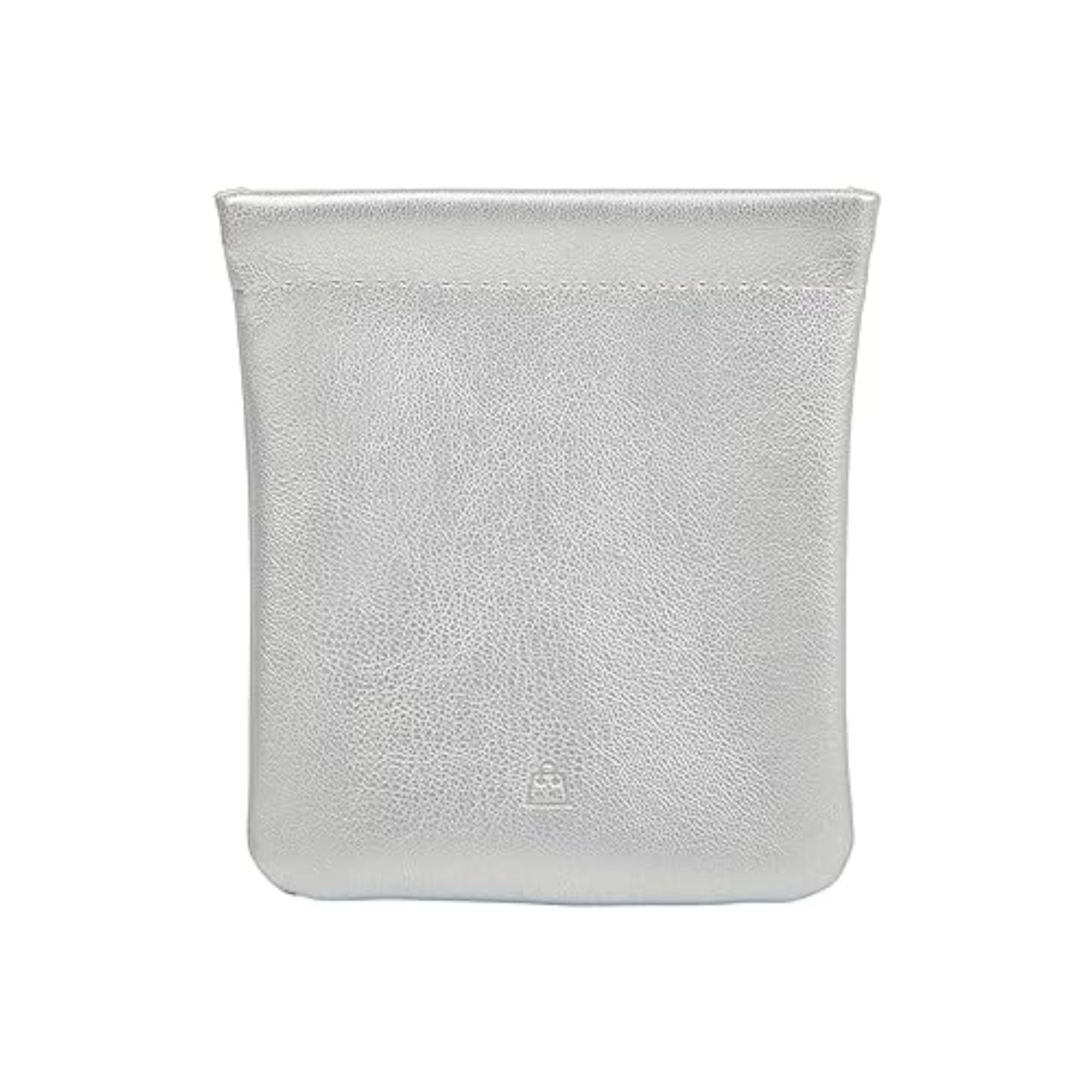 PU Leather Cosmetic Bag Mini Short Purse, Silver