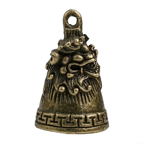 Colgante de campana de latón Fengshui único, para llaves y uso decorativo (C)