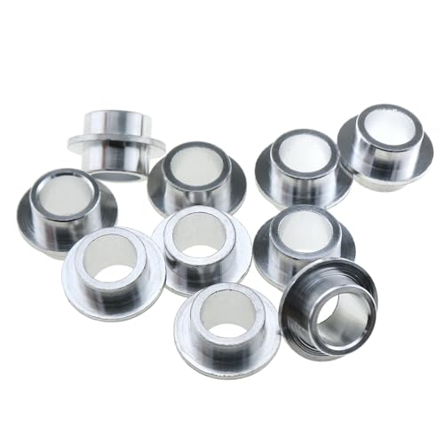 LUORNG 16PCS Roller Skate Bearing Spacer 8mm Silver Aluminium Alloy Shaft Spacer Inline Skate Bearing Spacer Accessories for Skateboard Skate Electric Scooters