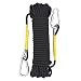 X XBEN Outdoor Climbing Rope Rock Climbing Rope, Escape Rope Climbing Equipment Fire Rescue Parachute Rope (230 Foot) - Black
