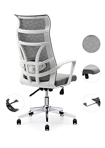 Allguest Office Chair Home Computer Chair White High Back Armrest...