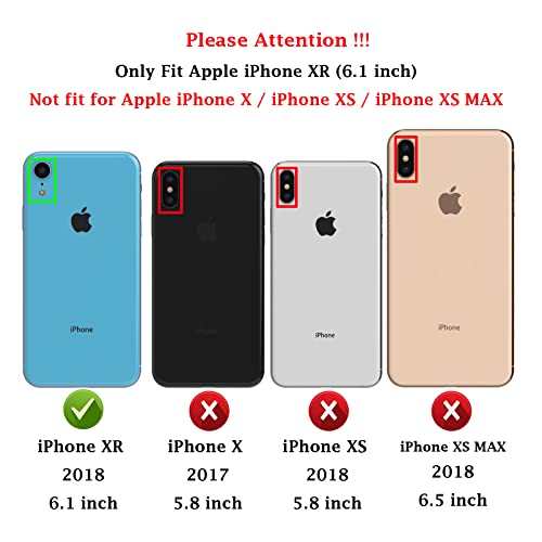 for iPhone XR Case: Dual Layer Protective Heavy Duty Cell Phone Case Shockproof Rugged Bumper Tough with Screen Protector - 16ft Military Grade Drop Tested for Appple iPhone XR (6.1 inch), Green - image 2