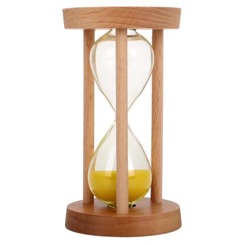 Lurrose Timer per 5 Minuti Clessidra Gialla per Lavarsi i Denti, Conto alla Rovescia Visivo e Decorazione Bagno, Strumento Educativo per Abitudini di Spazzolatura