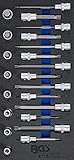 8 puntas de vaso, 12,5 mm (1/2"), dentado múltiple interior (para XZN) M5 - M6 - M8 - M9 - M10 - M12 - M14 - M16 longitud: 55 mm