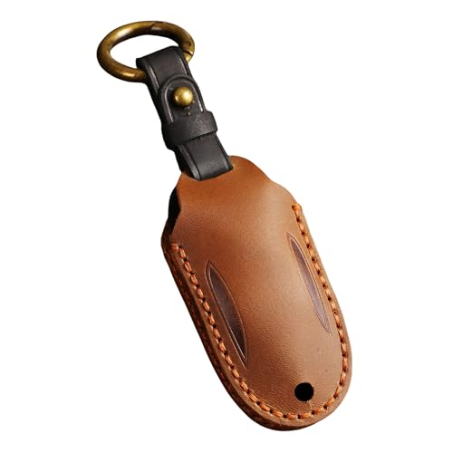 Coque de clé en cuir pour Tesla Model Y 3 X S | Étui de protection pour clé sifflet