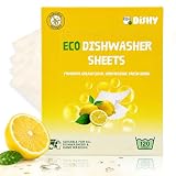 Dishy Eco Spülmaschinentabletten - 120 Waschladungen | pflanzlich, biologisch abbaubar & plastikfrei | Alternative zu Spülmaschinentabs | Ungiftig & ohne PVA-Folie | frischer Zitronenduft