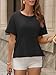 UNCLECAT Womens Workout Tops Summer Peplum T Shirts Short Sleeve Crewneck Fashion Tee Black