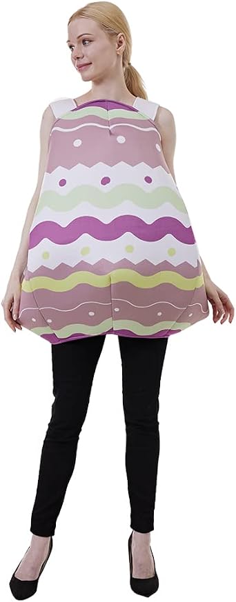Easter Women Eggs Costumes for Adult Cute Men Easter Party Suit Special Eggs