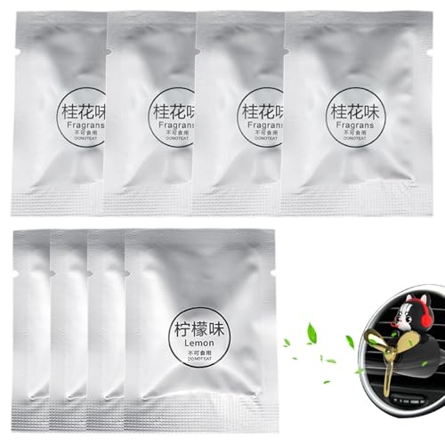 車用芳香剤詰め替えタブレット | 車用芳香剤 カーフレグランス詰め替え | 8X 長持ちする車の香りパッド、自動車用芳香剤アロマセラピータブレット