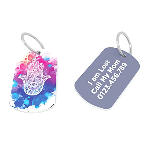 E-Pettag Military Shaped Personalized Pet ID Tags, Dog Tag, Pet Tag, Cat Tag, Name ID Tag, Dog Collar Tag, Cat Collar Tag