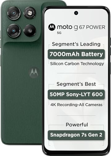 Image of Motorola g67 Power 5G (Pantone Cilantro, 256 GB) (12 GB RAM)