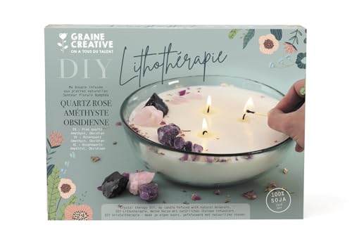 Kit bougie lithothérapie XXL pour créer une ambiance zen lors de votre méditation