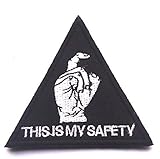 This is My Safety Finger 3D Tactical Patch Military Embroidered Morale Tags Badge Embroidered Patch DIY Applique Shoulder Patch Embroidery Gift Patch
