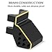 OGRC Adjustable Height Rear Axle Truss Upper Link Mount Brass Link Bracket for Axial SCX24 C10 JLU Gladiator Bronco Upgrade Part (Black Gold)
