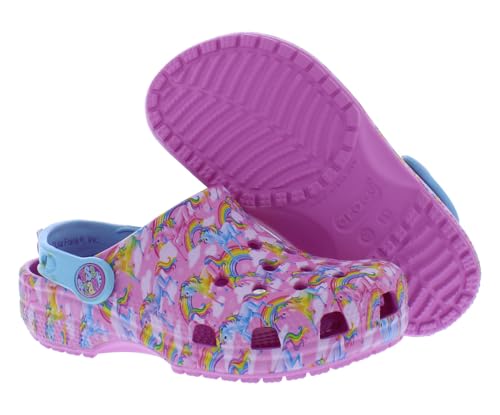 Image of Crocs Classic Unicorn Clog Infant /Toddler Shoes Size 3, Color: Taffy Pink /Team Rosy Pink