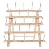 DECHOUS Wood Puppet Holder Stand - Anti-Crush Storage Rack for 23 Dolls - Layered Organization & Displaying Base for Playroom Classroom Bedroom Kindergarten 17.7x15.3x8.6Inches