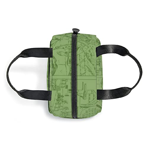 Mnbvcx Green Insulated Lunch Bag Comics Lunch Box Portable Lunch Kit For Men Women Travel Picnic Beach #TOP3