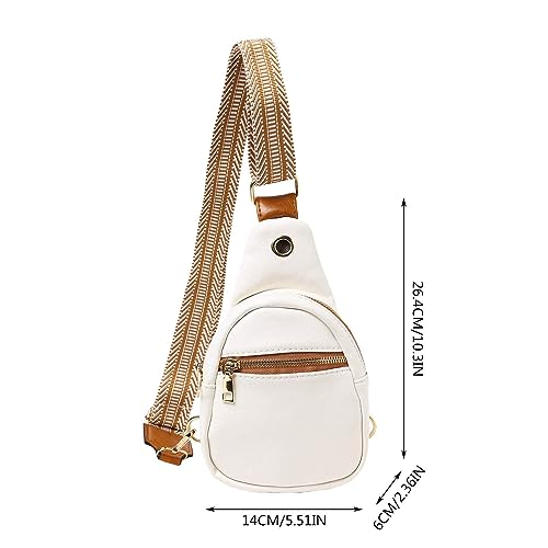 Sac à dos de poitrine mixte en cuir souple de grande capacité