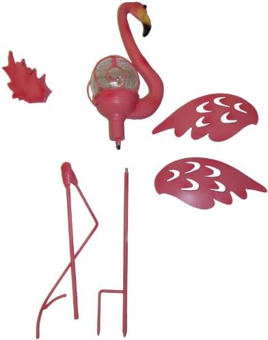 Miniatura 4 de Decoración solar de jardín de flamenco con bola de cristal agrietada