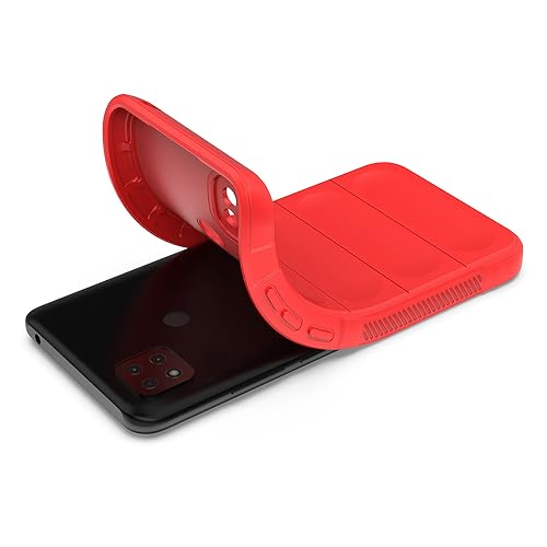 Image of amazon basics Basic Case for Mi Redmi 9 4G (Silicone Red)