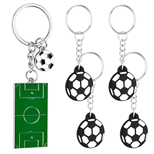 Schlüsselanhänger Männer,RUNEAY Mini Silikon Metall Fussball Fussballplatz Schlüsselanhänger Anhänger Mitgebsel Dekor Geschenk für Erwachsene Kinder Partytüten Füllstoffe Cover