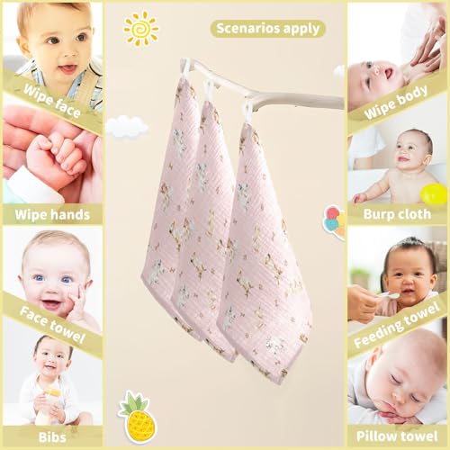 Image of vvfelixl Baby Cotton Washcloths Golden Retriever Infants Bath Towel for Unisex Face Towels for Newborn, Natural Baby Wipes Delicate Skin, 11.8 X 11.8 inch, one sizex3