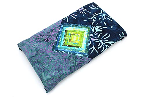 Tissus pré-découpés en coton batik LoudElephant vert d'eau pour patchwork