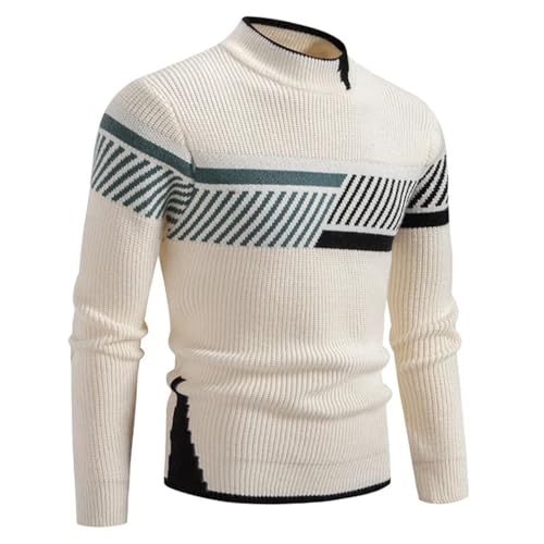 Men's Casual Color Block Sweater Knit Pullover Long Sleeve Comfortable Warm Soft Winter Top Relaxed Fit Top3