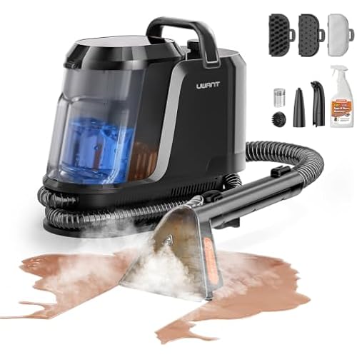 Uwant Carpet Cleaner Machine with Steam&Hot&Cold Water System 18Kpa Powerful Suction Upholstery Cleaner Machine with Pet Pro Cleaner for Pets, Carpet Steam Cleaner Set of 1