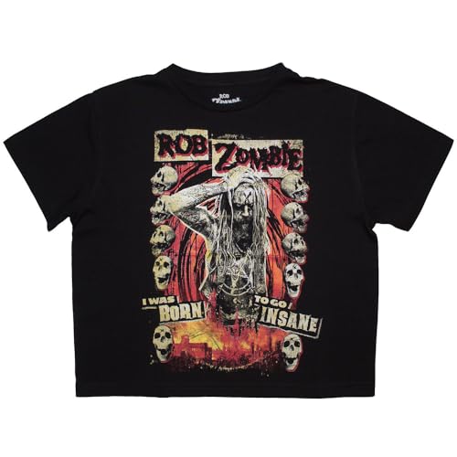 Rob Zombie Born To Go Insane Crop Top Size S