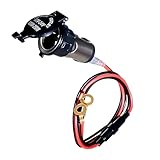 fasebeek 1 PC Car Cigarette Lighter Socket, Waterproof Cigarette Lighter Cover Female Seat with 39.37' Fuse Wire, Modification Replacement Accessories, Suitable for Most Cars, Motorcycles (Black)