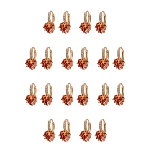 Pendientes de diamantes de imitación en lote de 10 juegos de aros con corazones para mujer
