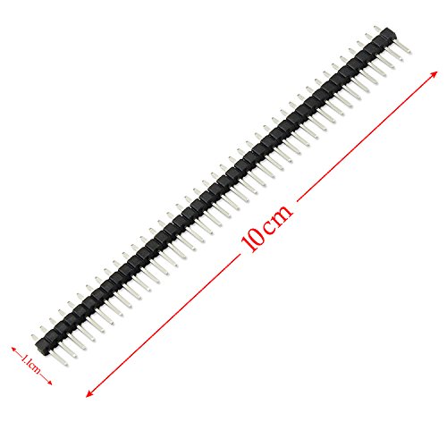 Aussel 40 Stück 2.54mm Breakaway Platine 40Pin Stecker und Buchsenleiste für Arduino Shield (PIN-2 40PCS)
