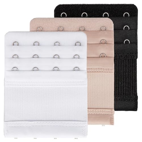 4 Hook Bra Extenders for women, Adjustable 4 hook Plus Size Bra Extender (3/4