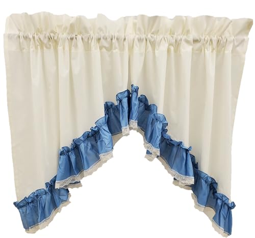 Martha-Extra-Full-Ruffled-82Wx38L-Swag-Pair-Slate Martha Extra Full Ruffled 82Wx38L Swag Pair Slate