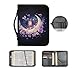 Bible Cover Case with Bookmark Belt for Women Crescent Moon Bible Covers with Handle Large Church Study Book Protector Pouch Zippered Book Case for Daily Use
