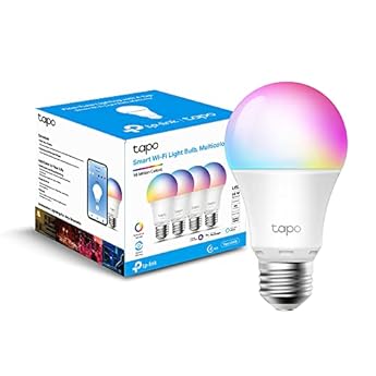 Foto di Tapo L530E, Lampadina WiFi Intelligente LED Smart Multicolore, E27 Lampadina Compatibile con Alexa e Google Home, 806 Lumen, 9W, Senza hub richiesto, Controllo Remoto Tramite App, 4pz