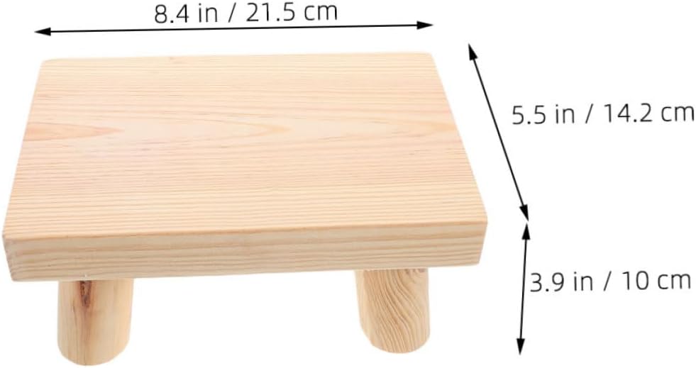 2pcs Wooden Step Stool for Rounded Edges Childsafe Footstool for Home and Kitchen Stable Support for Potty Training and Multi-Scene Use Easy to Clean and Childfriendly Design