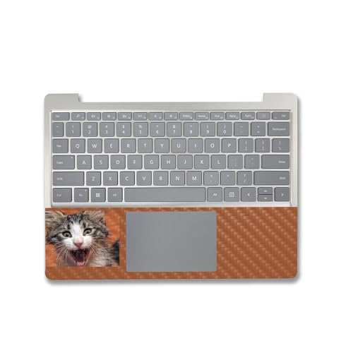Image of MightySkins Carbon Fiber Skin Compatible with Microsoft Surface Laptop Go 3 (2023) Full Wrap Kit - LOL Cat | Protective, Durable Textured Carbon Fiber Finish | Made in The USA
