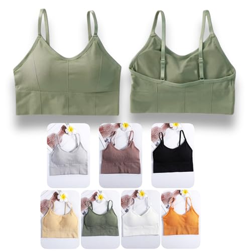 Image of Kaththai Women Cotton Padded Wire-Free Sports Bra with Adjustable Straps Soft Padded Push-Up Bra for Yoga, Fitness (Free Size Bra Fit Up to 28,30,32,34)