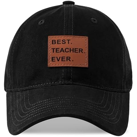 MEINICY Teacher Valentines Day Gifts, Teacher Gifts for Women Men, Teacher Appreciation Gifts Black Baseball Cap Dad Hat Cover