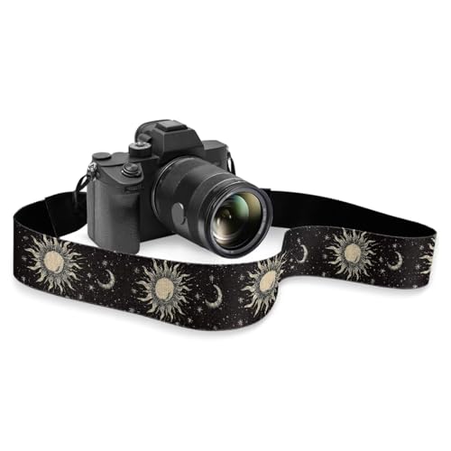 Boatee Sun And Moon Camera Straps for Photographers Galaxy Camera Holder Strap Universe Camera Strap Quick Release Adjustable Camera Strap Crossbody Camera Lanyard Black