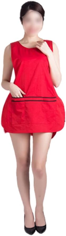 HEALLILY Waterproof Beauty Apron with Pockets Breathable Salon Stylist Smock Protective Apron for Hair Cutting and Home Hair Coloring 30X22 Inch