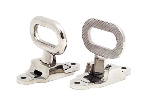Red Hound Auto 2X Stainless Steel Folding Step Assist Grab Handle Marine Grade
