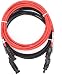 Produktbild ANFIL 4mm² / 12 AWG Solarpanel-Verlängerungskabel mit Buchsen und Steckern (6m rot + 6m schwarz)