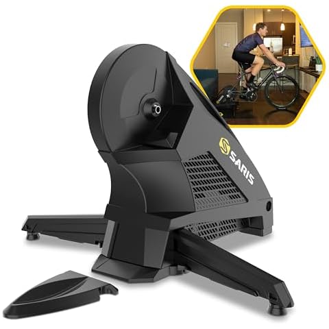 Saris - H3 Plus Smart Indoor Bike Trainer, Quietest Ever at 59 dB, Compatible with 12-Speed Drivetrains, Includes Virtual Training App Subscription Cover