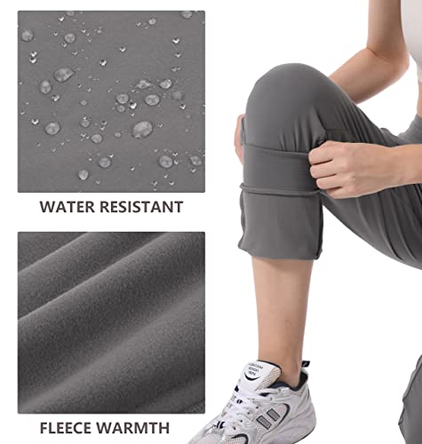 Hartpor Women's Joggers Fleece Lined Sweatpants Hiking Cargo Pants Water Resistant Winter Comfy Track Pants Lounge Loose Casual Athletic Active Pants For Workout,Running With Pockets-Gray-2Xl #TOP3